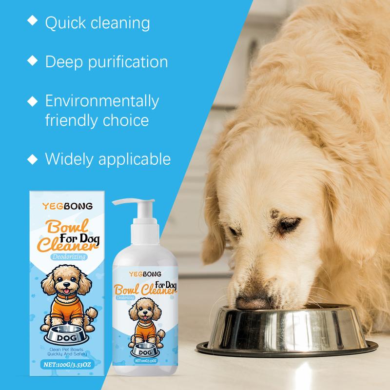 Pet Bowl Cleaner Food Safe Gentle Grime Removal for Stainless Steel Ceramic Plastic Bowls Works for Dog and Cat Dishes