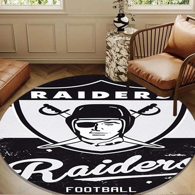 Football Club Emblem Round Rug for Livingroom,Bedroom, Palyroom, Chair Rug, Area Rug, Circle Carpet, Large Size Fan Christmas Gift