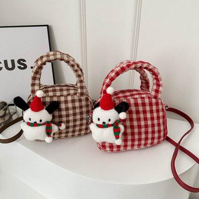 Stylish Cute Small Fresh Plaid Portable Small Square Bag Spring and Summer New Trendy One-shoulder Messenger Bag Women's Bag