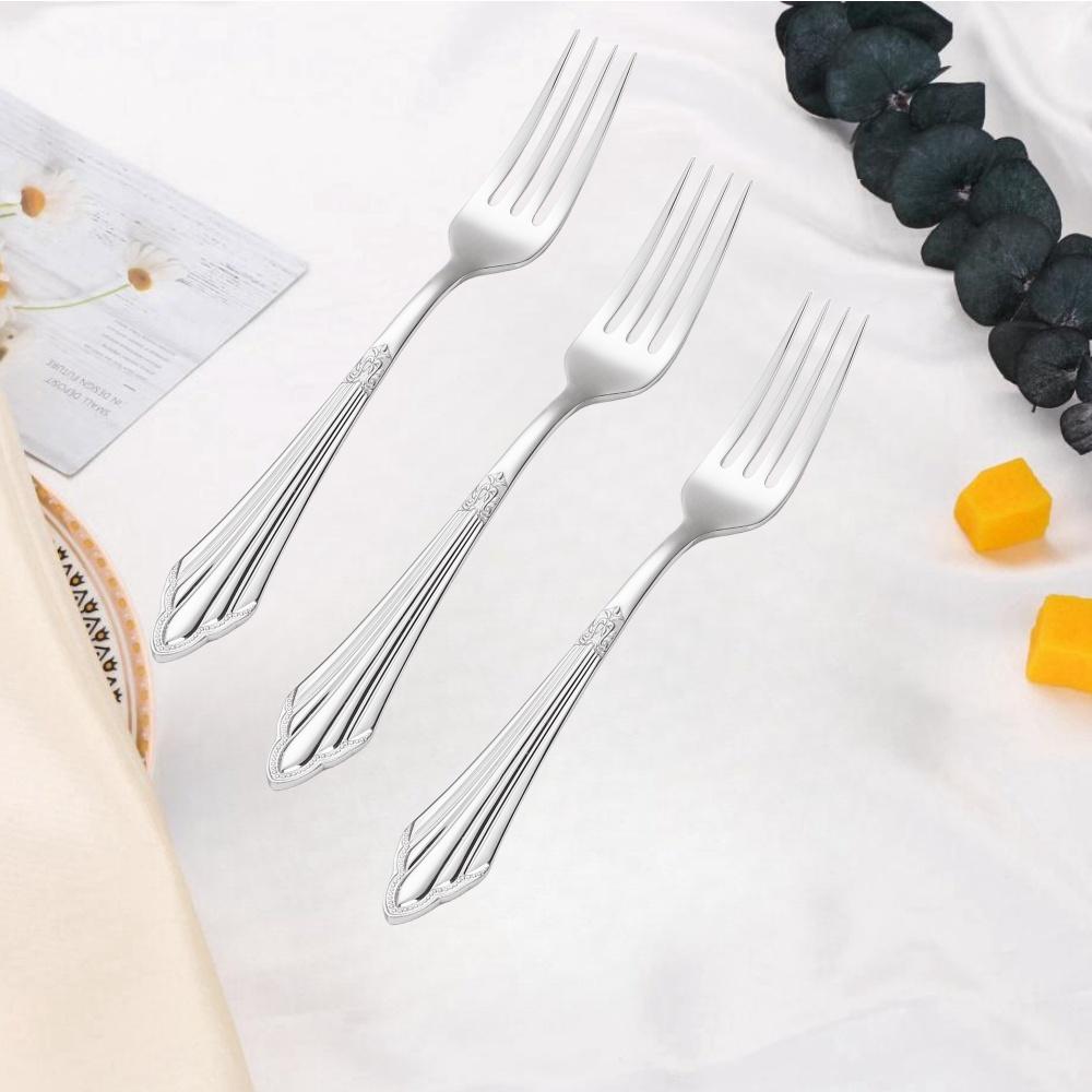 2/3/4/5/6 Pieces Luxury Gold Plated Stainless Steel 304 Dinner Fork Set Table Forks Mirror Polished Dishwasher Safe For Home