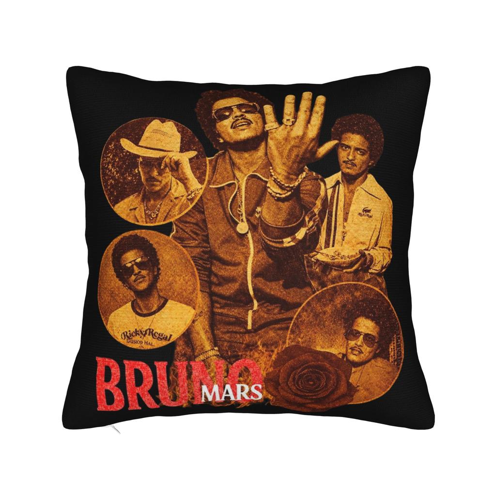Dekorace na postel Bruno Mars The Romantic Tour 2026 Povlak na polštář Merch Potah na polštář se zipem Více velikostí