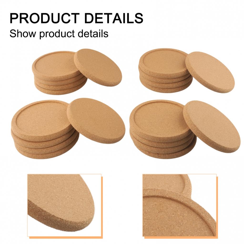 5/10/20x Coasters Coffee Cup Mat Natural Cork Non-Slip