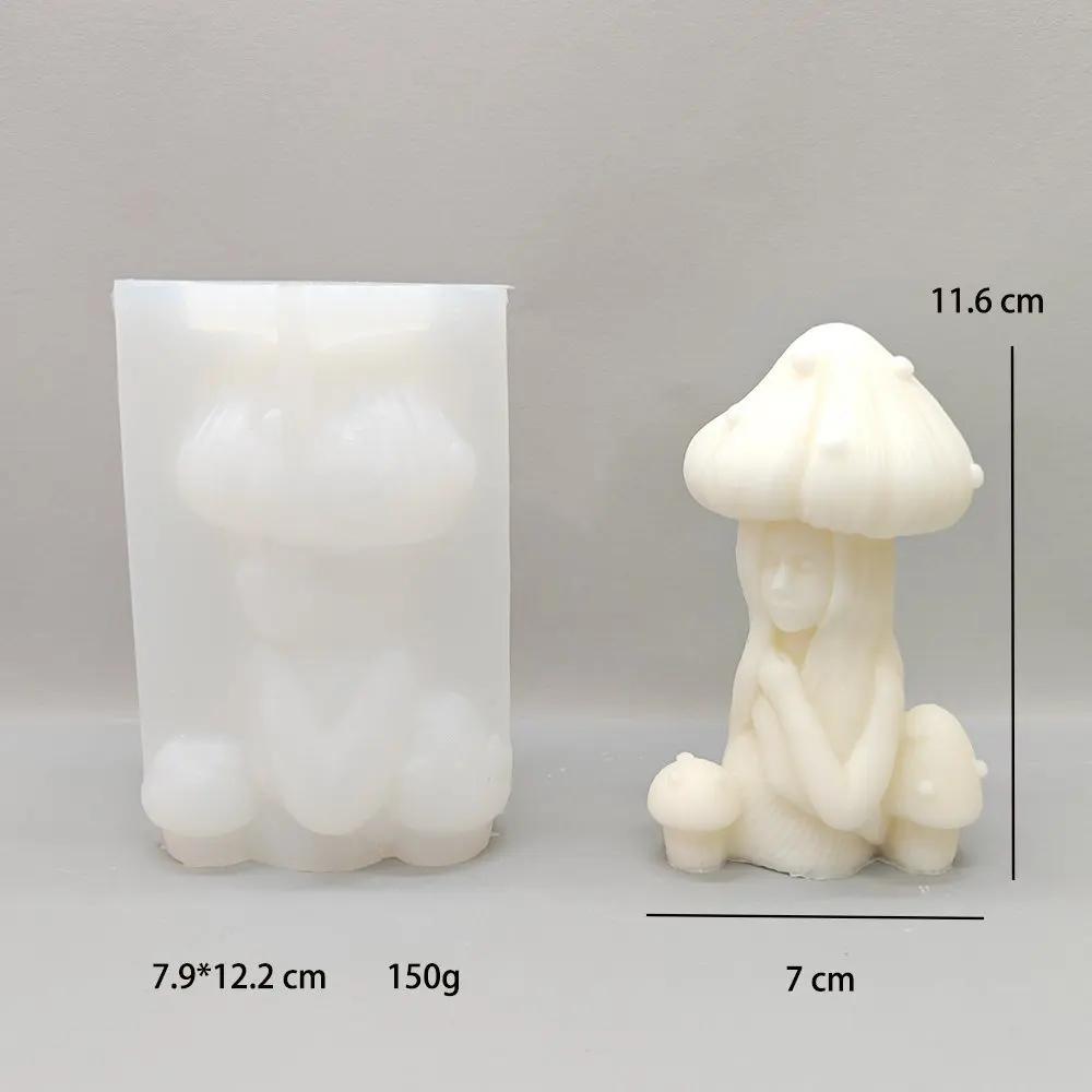 3D Rose Woman Female Body Candle Silicone Mold Lotus Goddess Resin Silicone Mold Mushroom Head Human Body Gypsum Mold