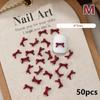 50Pcs Mini Bow Nail Charms Bulk Mix 3D Bowknot Nail Art Decoration Accessories For Diy Manicure Korean Design