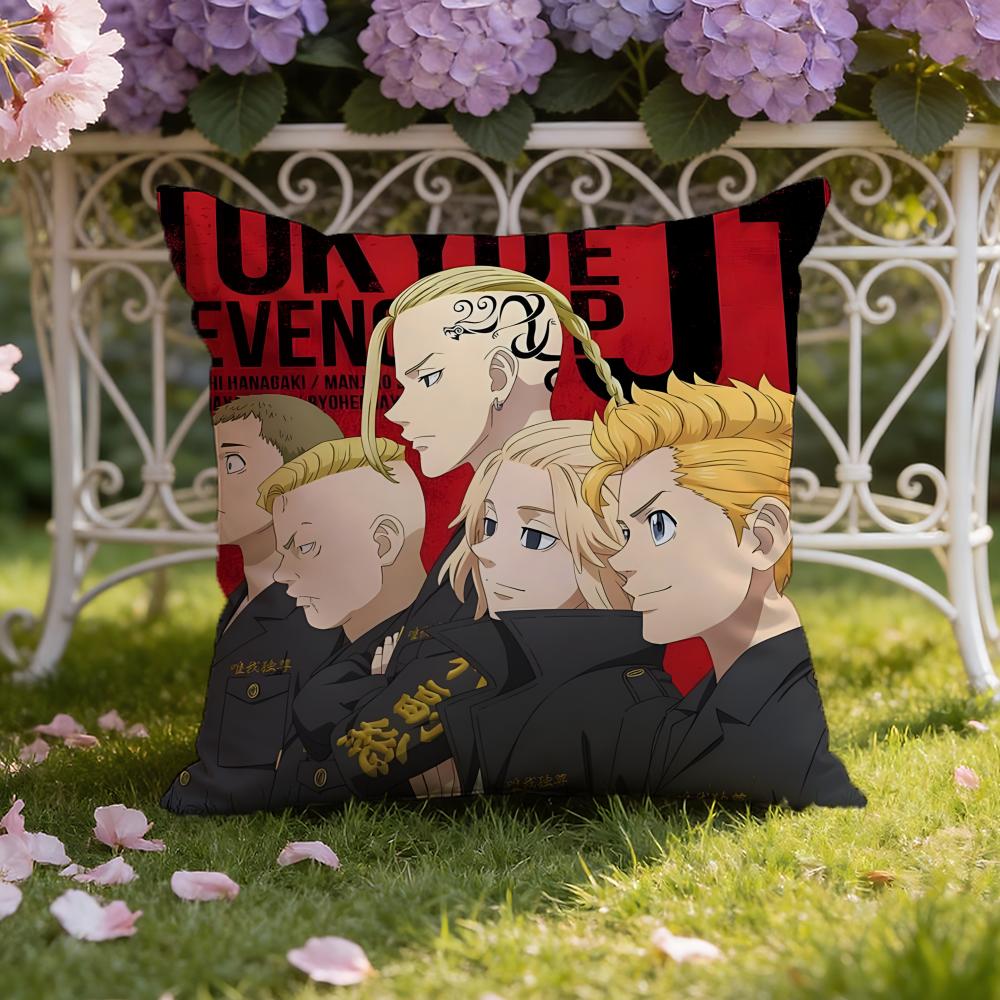 AnimeTokyo Revengers Cushion Cover Home & Car Dual-Scene Pillow Cover: Reversible for Premium Comfort