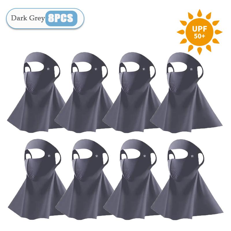 1-10PCS 3D Ice Silk Sun Face Mask Women UV Protection Cooling Breathable Dustproof Balaclava for Outdoor Sports Cycling