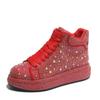 Full Diamond Ladies Summer Microfiber Breathable Sports Casual Sneakers Fashionable All-match Thick-soled Women's Shoes