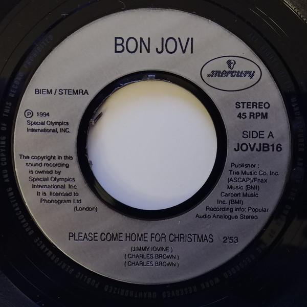 7inch Record BON JOVI  Please Come Home For Christmas JOVJB16 MERCURY 1994 UK Rock Used