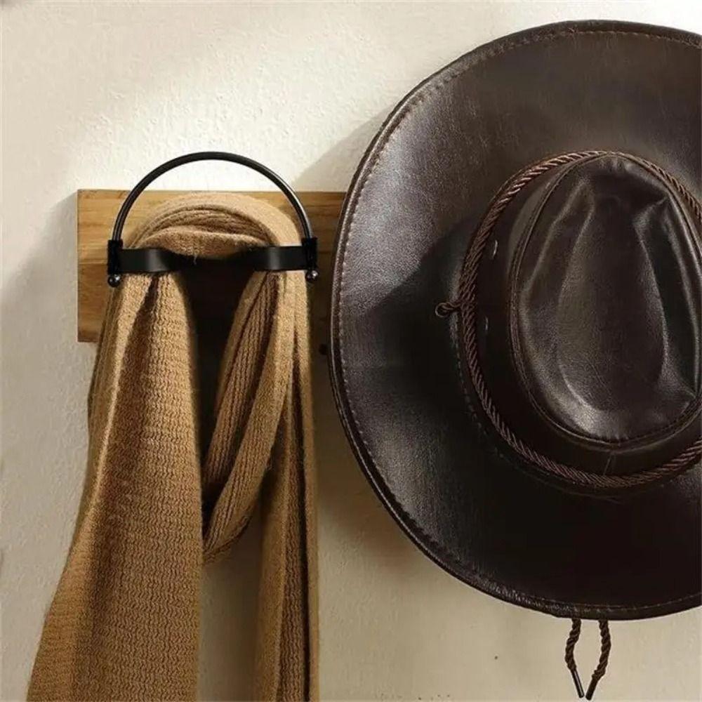 Wall Hanging Metal Display Hook Black Cap Hanger Scarf Hanger Rack  Closet Organization