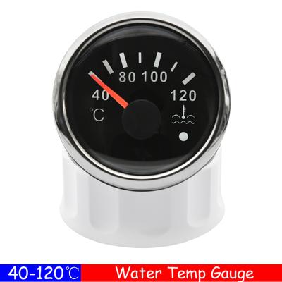 Auto Car Water Temp Gauge for Sensor 1/8NPT M14x1.5 Waterproof IP67 52mm Water Temperature Gauge with Alarm Marine Boat 9-30V