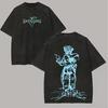 T-shirt Double Lavage Vintage Été 2026 Kingdom Hearts Silhouette Arrière de Sora Jeu Anime Coton Surdimensionné