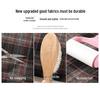 Women's Retro High-Waist Wool Plaid Pants - Contrast Color, Wide-Leg, Floor-Length, Velvet-Lined for Autumn/Winter 2024