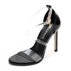 2025 new high-heeled women's shoes fashion stiletto sandals women's word with open-toe large-size high heels