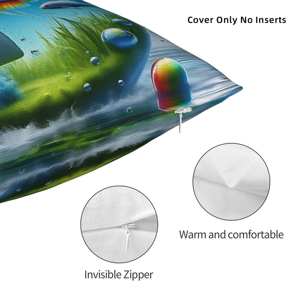 Frutiger Aero Square Pillowcases Polyester Home Cushion Case Funny Home Decoration Pillowcase 45*45