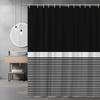 Modern Black And White Striped Shower Curtain Minimalist Design Bold Contrast Geometric Bathroom Decor Waterproof Non-Toxic