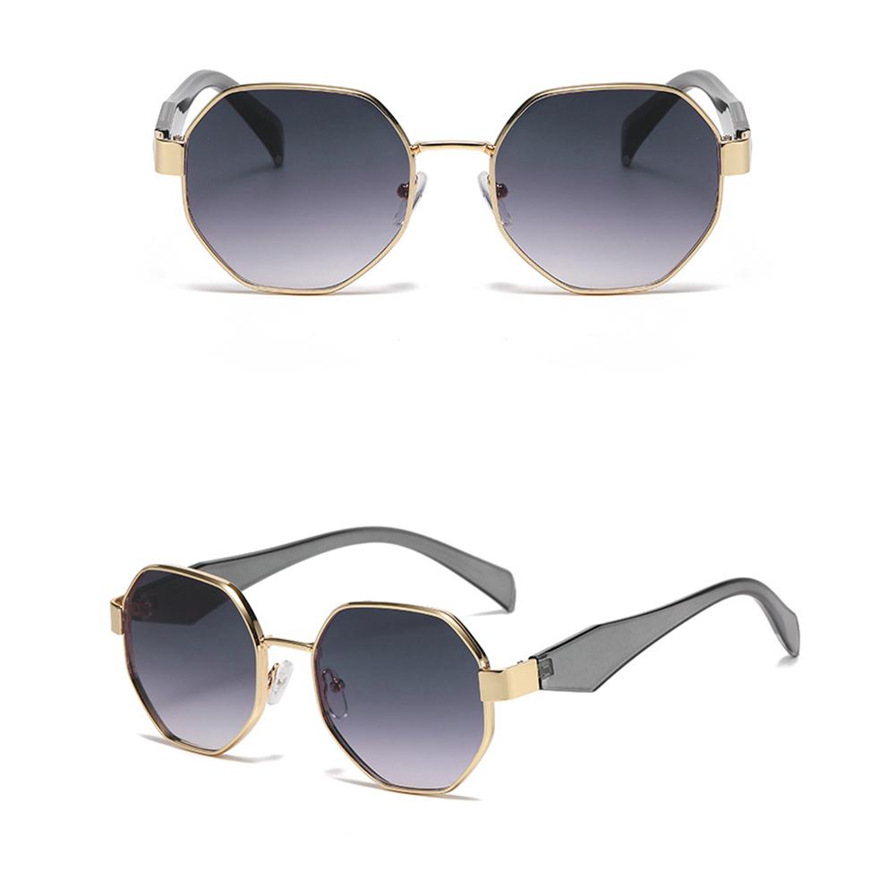 Ochelari de soare moderni poligonali pentru femei, bărbați, pătrați, cu ramă metalică, ochelari de soare retro chic pentru condus, exterior