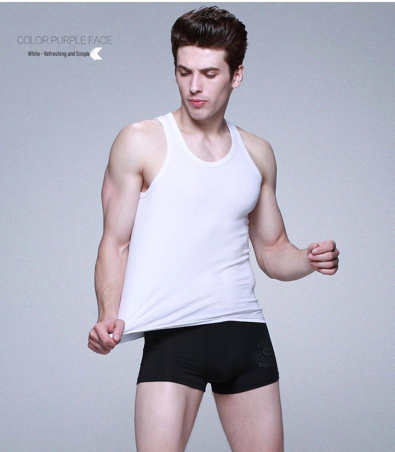 Men's Lightweight Breathable Cotton Y-Back Tank Top for Fitness and Sports