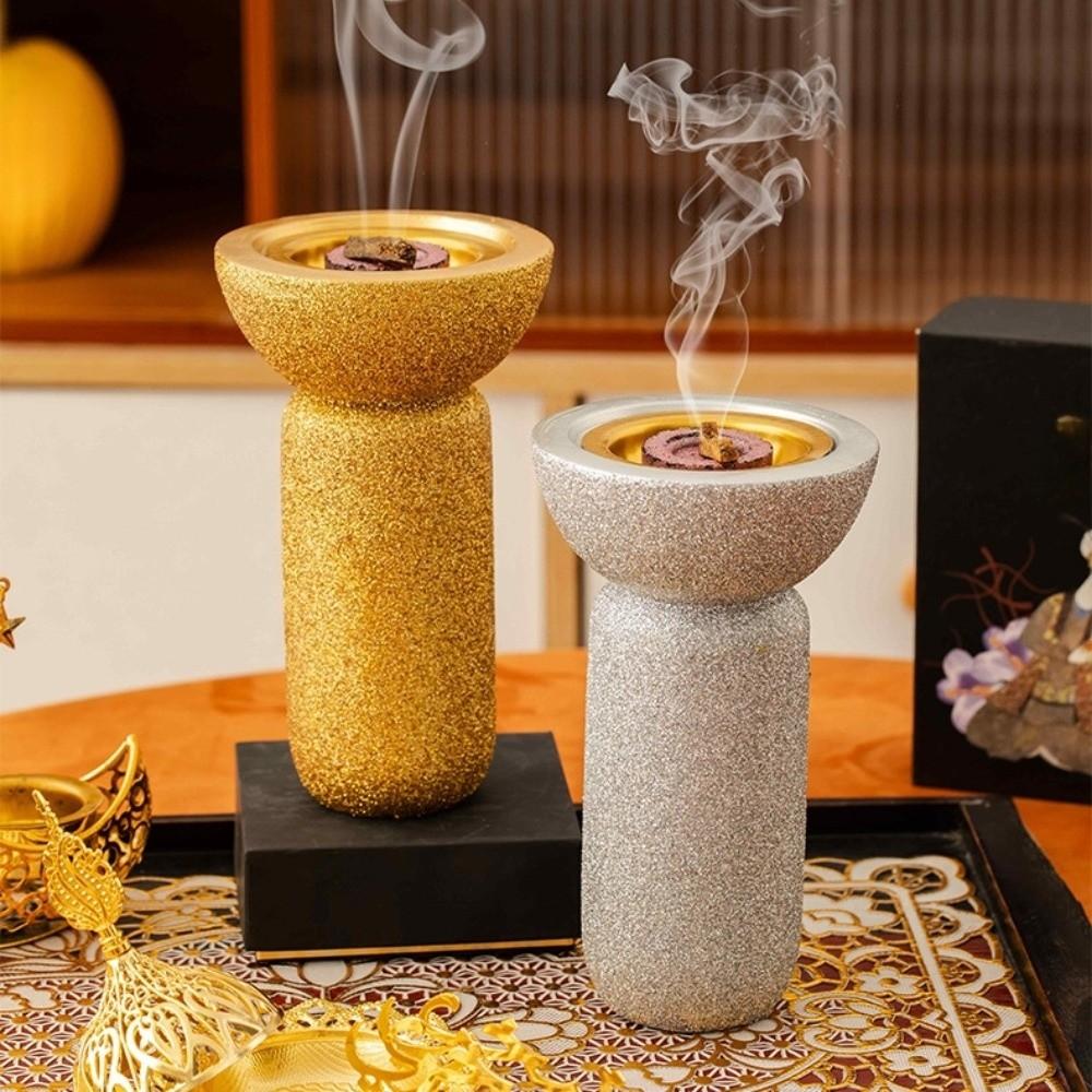 Luxury Glitter Base Incense Burner Hollow Out Aromatherapy Burner Incense Diffuser  Living Room