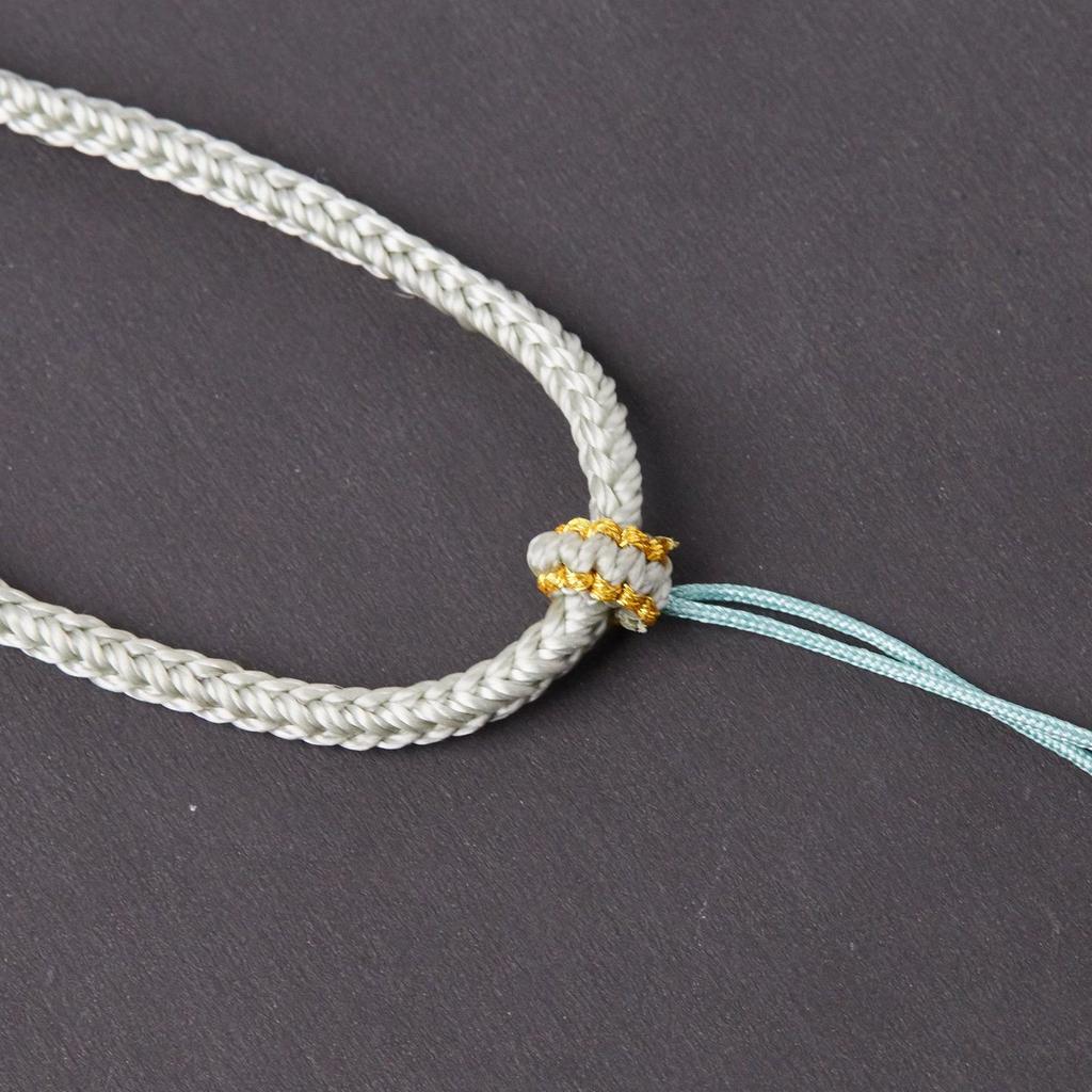 Hand-Woven Peach Blossom Knot Necklace Cord with Four-Strand Braid for Men and Women