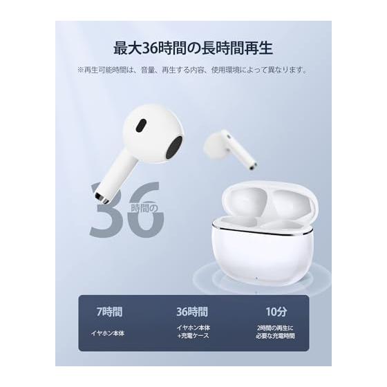 [2026 Upgraded Version] AOKIMI Wireless Earphones Bluetooth Earphones V12 Compact and Lightweight Bluetooth Hi-Fi Up To 36 Hours Playback Bluetooth