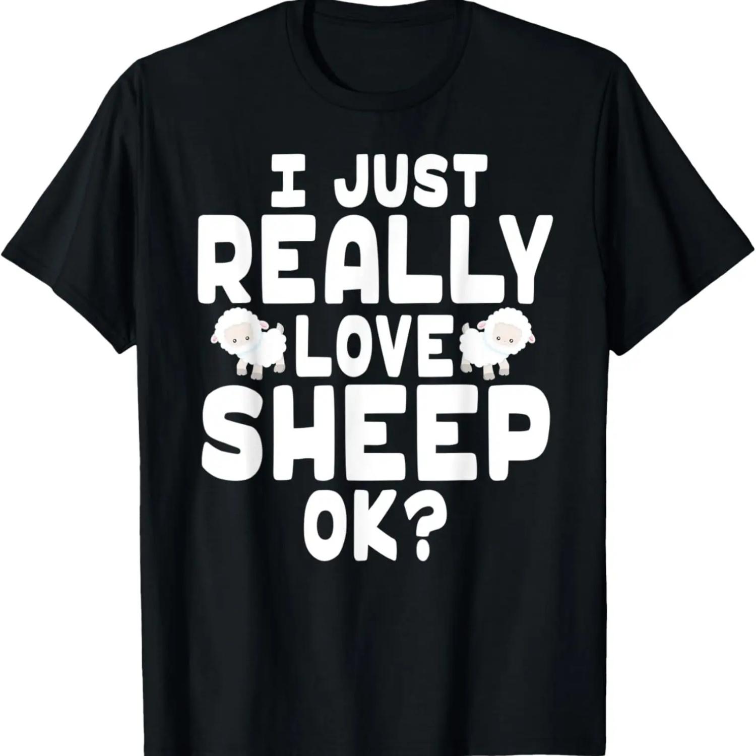 I Just Really Love Sheep - Cute Sheep Lover T-Shirt S чёрный