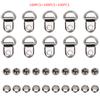 100 Sets Shoelace Hook DRing Eyelet Buckle Brass Shoe Leather Bag DIY Rivet Tool Black 9x14mm