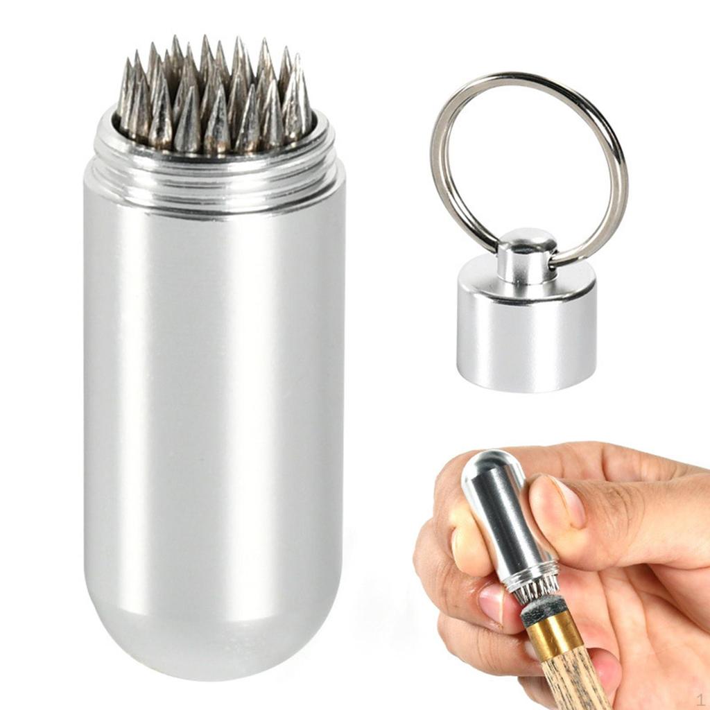 Pool Cue Tip Repair Tool Billiards Accessories Aluminum Maintenance with Key Chain Professional