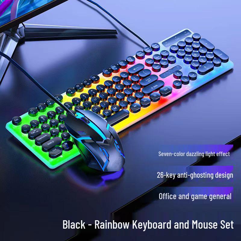 Russian Arabic Wired Luminous Gaming Keyboard & Mouse Set