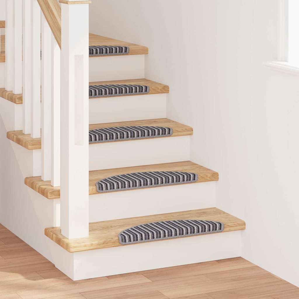 Self Adhesive Stair Treads 15 Pcs Gray 56 X 17 X 3 Cm