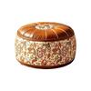 PU Leather Seat Cushion Cover Vintage Unstuffed Sofa Stool Cover Large Capacity Waterproof Round Footstool Cover Balcony