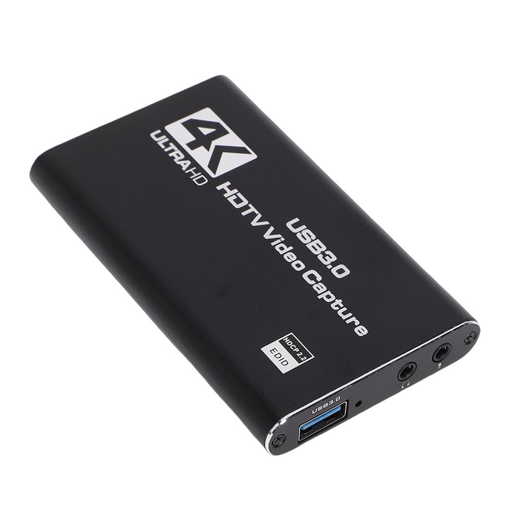 4K Video Capture Card HD Multimedia Interface to USB 3.0 Game Capture Card with Loop Out 1080P 60FPS 3.5mm Mic Input