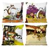 Anime C-Calvin and H-Hobbes Cushion Cover Pattern Printed Pillowcase for Living Room Sofa Cushion Cover & Bedroom Decor
