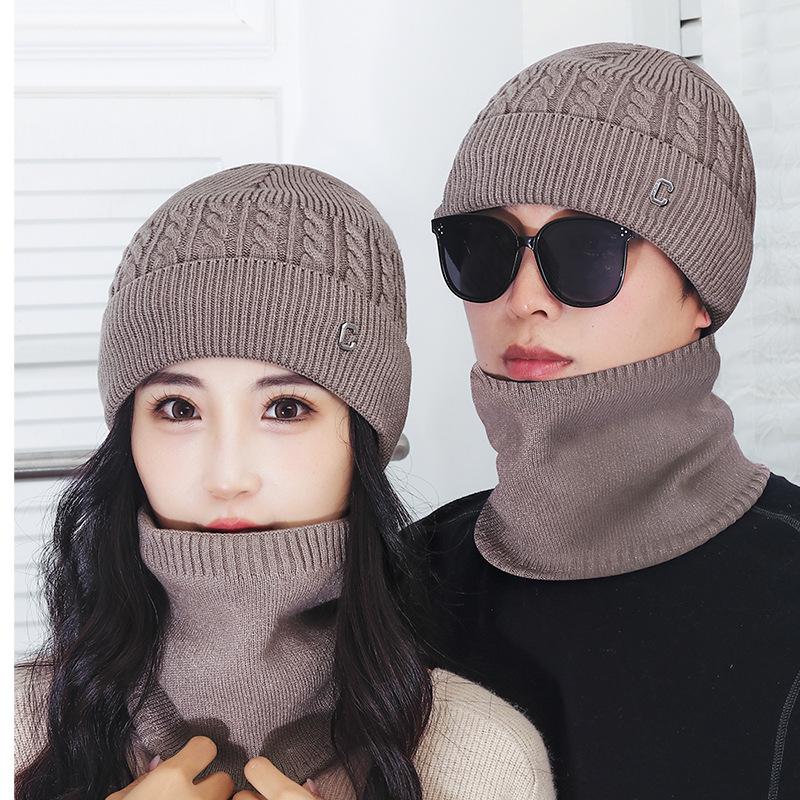 Women Men Winter Wool Hat Coldproof Warm Ear Protection Cap Outdoor Windproof Knitted Ski Hat