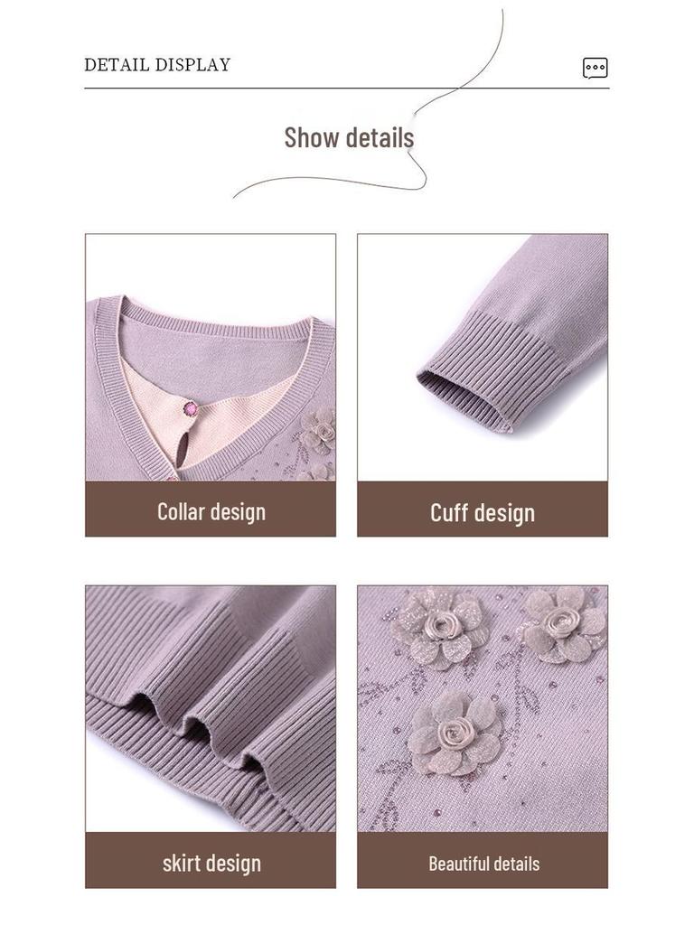 Elegant Spring Knit Top for Middle-Aged Women: New 2026 Style for Moms