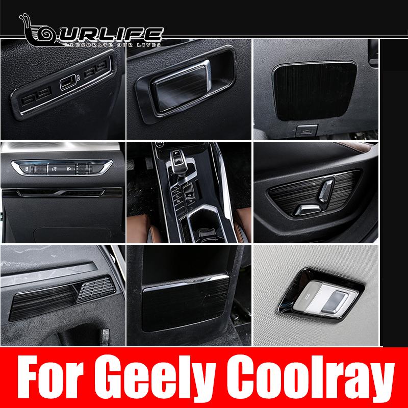 For Geely Coolray - Car Styling Internal Gear Box Panel Outlet Windows Control Interior Sticker Auto Frame