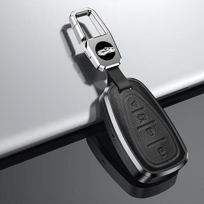 Aluminum Alloy With Leather Car Key Cover Case Bag For Chevrolet Camaro Malibu Traverse Blazer Equinox 2019 Cruze XL8