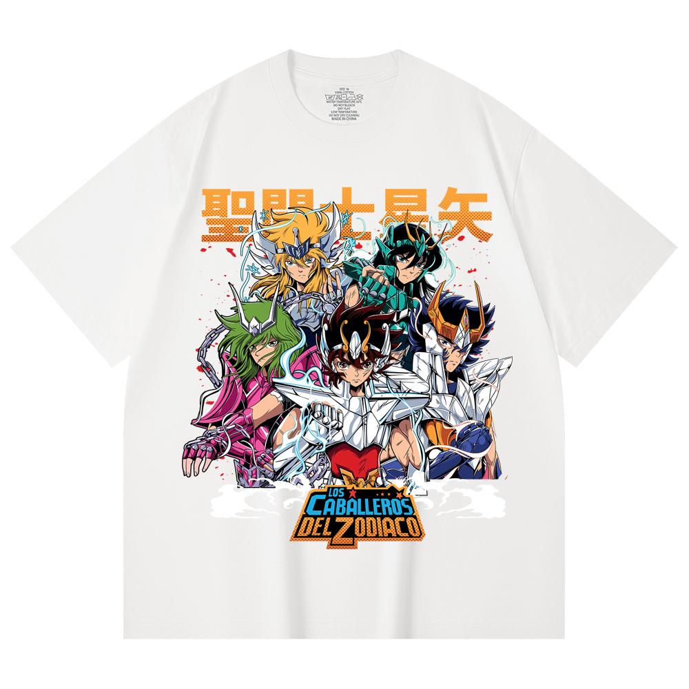 T-shirt Unisex in Cotone Pesante 230 g/m² 100% Cotone con Stampa Saint Seiya V1