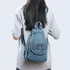 Zaino Borsa a Tracolla da Donna Borsa da Petto Multiuso Zaino in Denim All-match