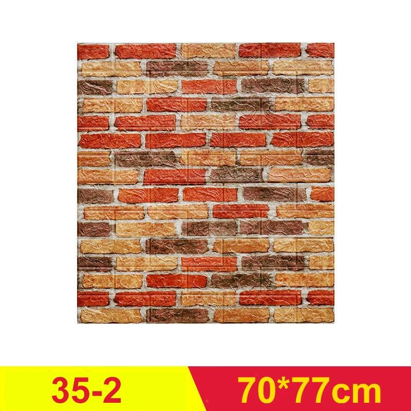 12Pcs 3D Foam Walls Wallpaper DIY Home Room House Decoration Self Adhesive for Protect Children Bedroom White Brick Wall Sticker