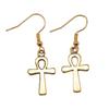 Ankh Cross Dangle Earrings Ancient Egyptian Symbol Drop Earrings Gothic Occult Themed Jewelry