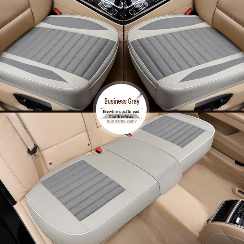 Universal Four-Season Backless Car Seat Cushion Set (3-Piece) for Driver and Passenger