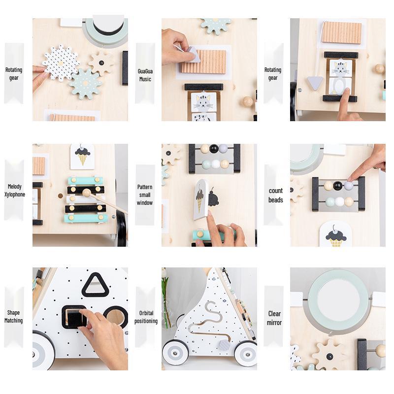 Multifunctional Baby Walker & Stroller: Anti-Rollover, Educational Toy for Early Development