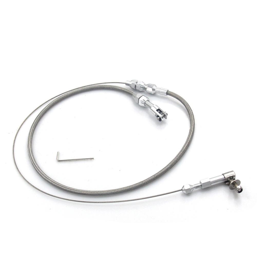 24 Zoll und 36 Zoll Edelstahl für geflochtenes Gaszug-Kit für Autos, inklusive flexibler Kraftstoffleitung für einfache Montage