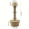 Wooden Tart Tamper Double-Sided Pie Crust Pastry Mould Wood Color Tart Shell Maker Tool for Baking