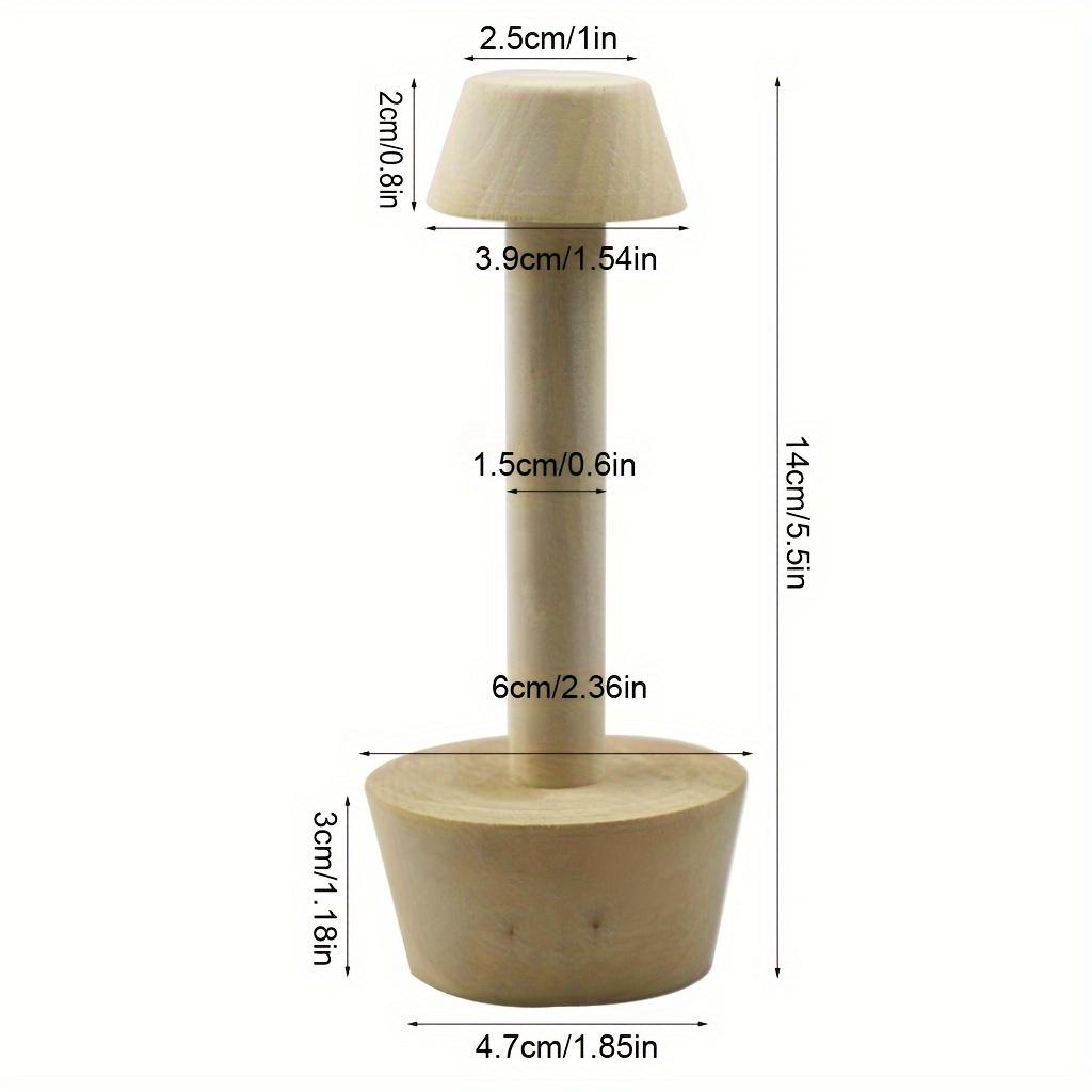Wooden Tart Tamper Double-Sided Pie Crust Pastry Mould Wood Color Tart Shell Maker Tool for Baking