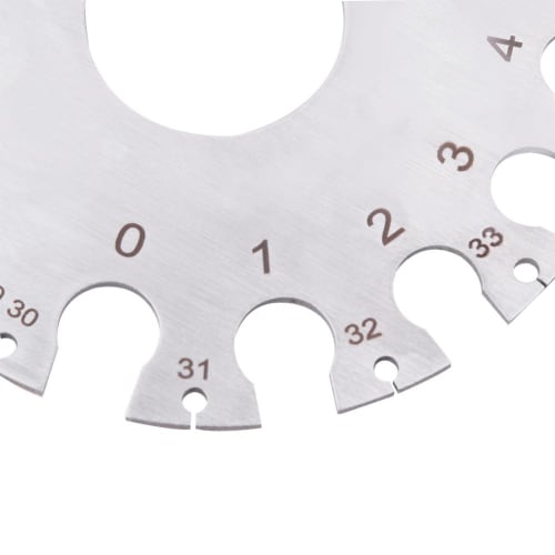 Hilitand Stainless Steel 2-Sided Round Wire Thickness Measuring Instrument Tester Ruler Gauge Diameter Tool for Wire Thickness Measurement