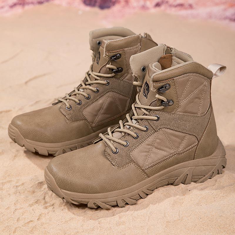 

Foreign trade new hiking shoes men s large size military boots breathable non-slip tooling shoes outdoor camping desert off-road hiking shoes 40