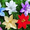 10/50pcs Artificial Christmas Flowers Multicolor Red Glittering Fake Flower for Xmas Tree Ornaments New Year Party Home Decors