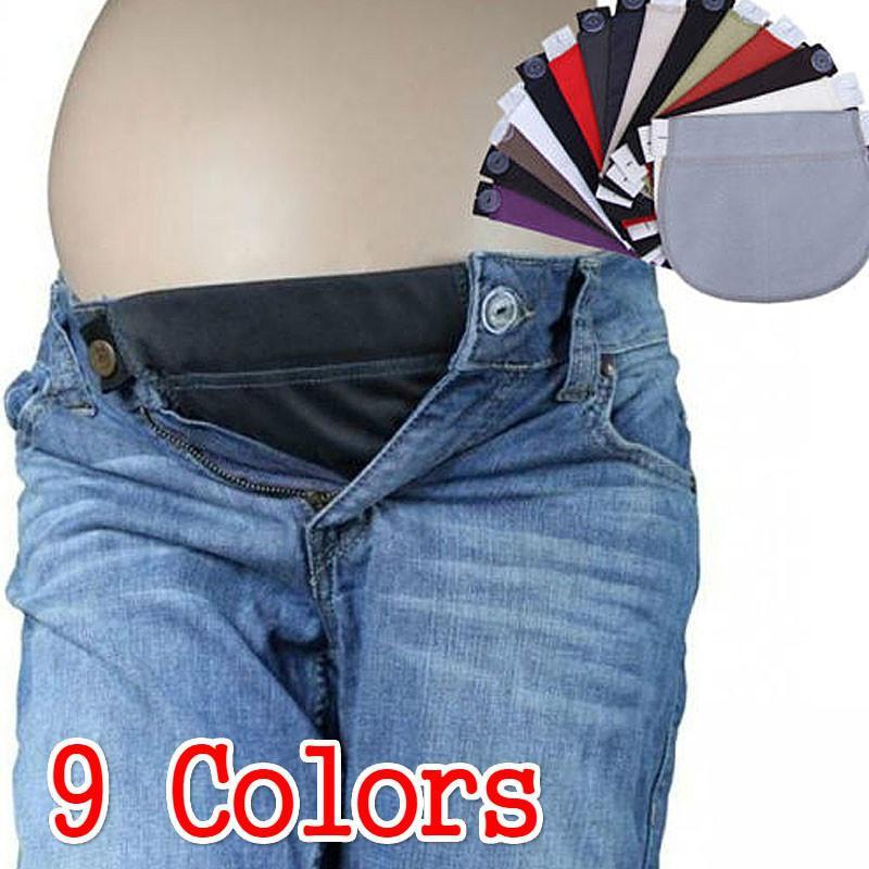 1ks Těhotenské těhotenské kalhoty s nastavitelným elastickým prodlužovačem pasu pro těhotné
