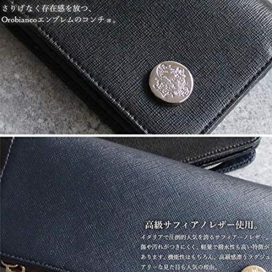 Orobianco Men's Custom-Made Long Wallet in Genuine Saffiano Leather (NEROBlack) - Made in Italy. A simple, stylish, and perfect gift.